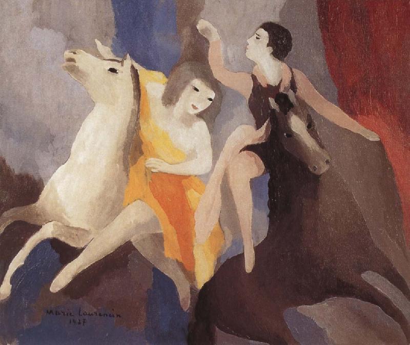 Marie Laurencin trick rider and his assistant oil painting image